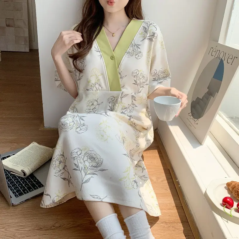 Spring Moon Cartoon Dress Large Size Pajamas — feature 37