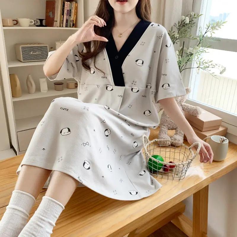 Spring Moon Cartoon Dress Large Size Pajamas — feature 42
