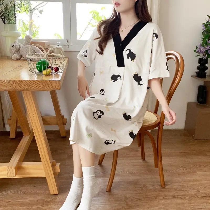Spring Moon Cartoon Dress Large Size Pajamas — feature 7
