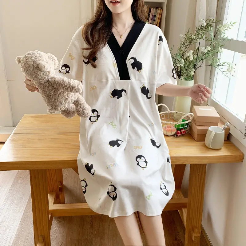 Spring Moon Cartoon Dress Large Size Pajamas — feature 8
