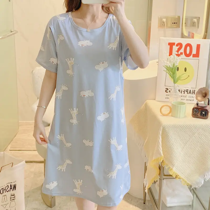Spring Moon Cartoon Dress Large Size Pajamas