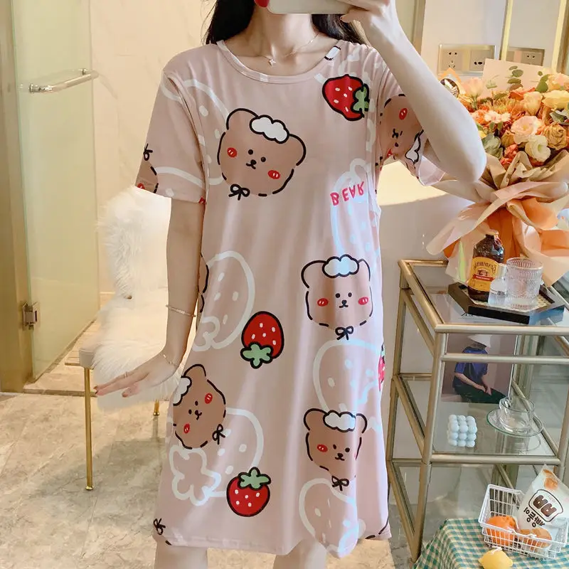 Spring Moon Cartoon Dress Large Size Pajamas — feature 32