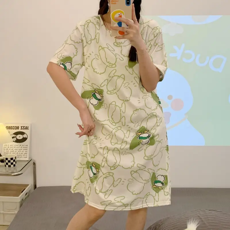Spring Moon Cartoon Dress Large Size Pajamas