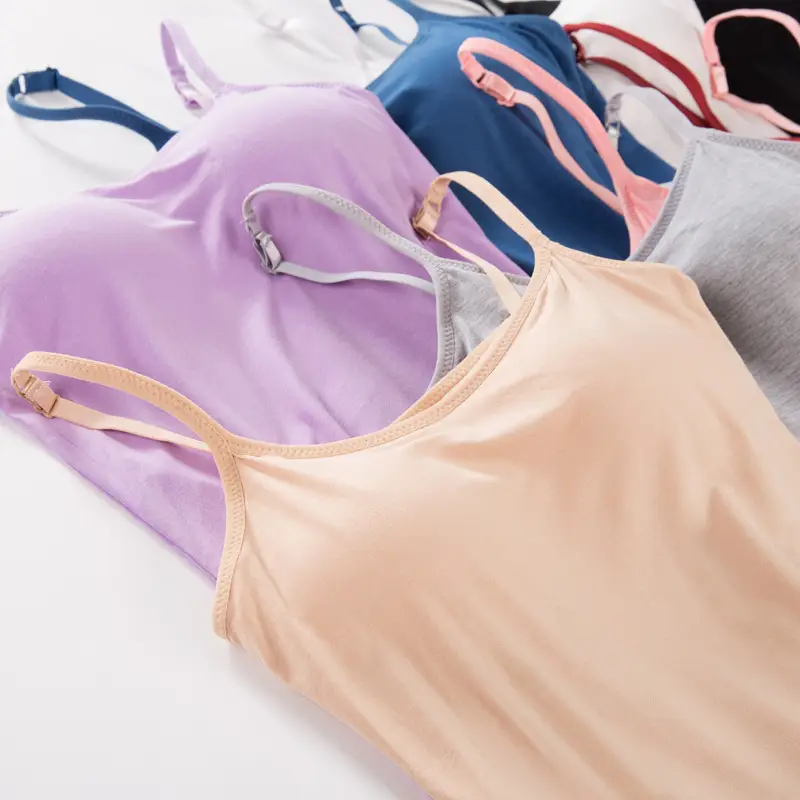 Women's Grey Wire-Free Camisole with Chest Pads - Image 11