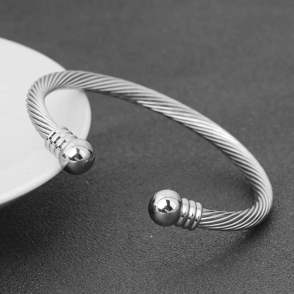 5mm Cable Ball Bracelet 304 Stainless Steel Adjustable — feature 7