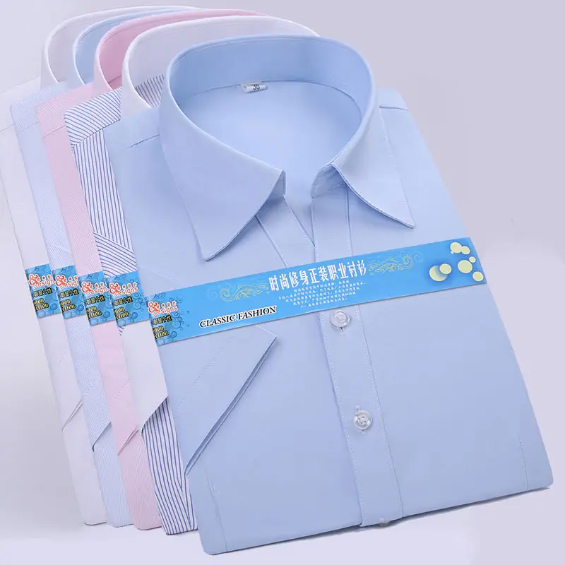 Men Light Blue Short Sleeve Shirt AD02 - Image 14