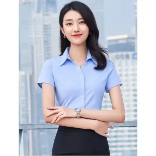 Men Light Blue Short Sleeve Shirt AD02 — feature 5