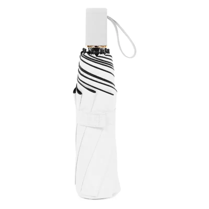Korean Dual-use Sun Umbrella Women Pink White