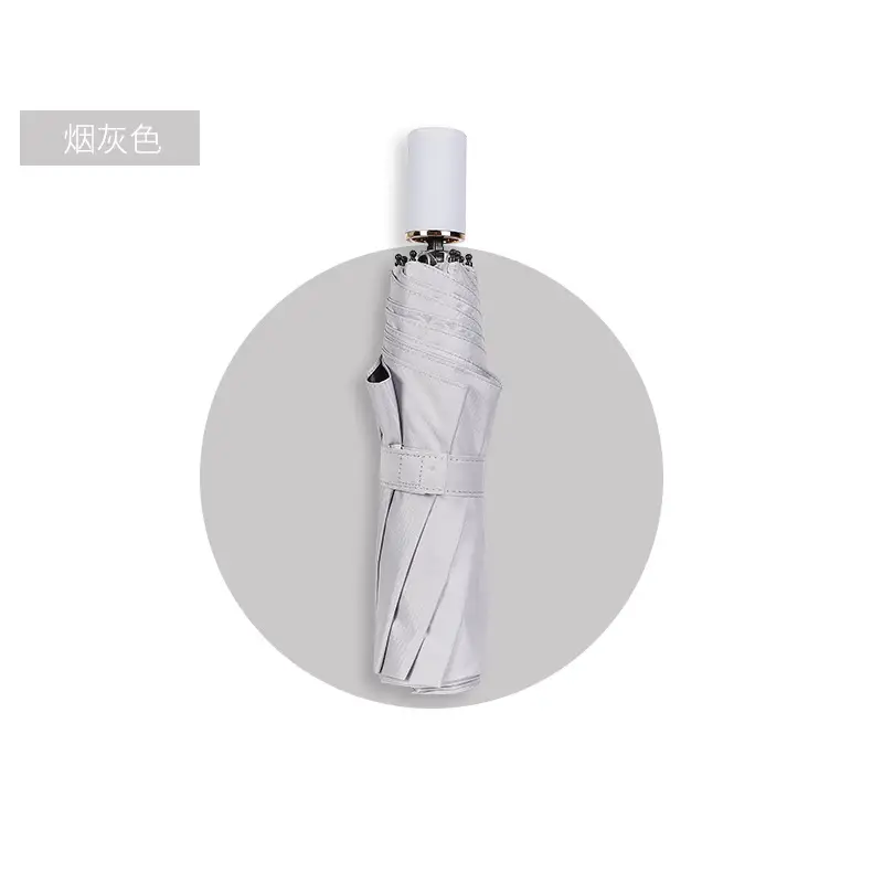 Korean Dual-use Sun Umbrella Women Pink White - Image 3