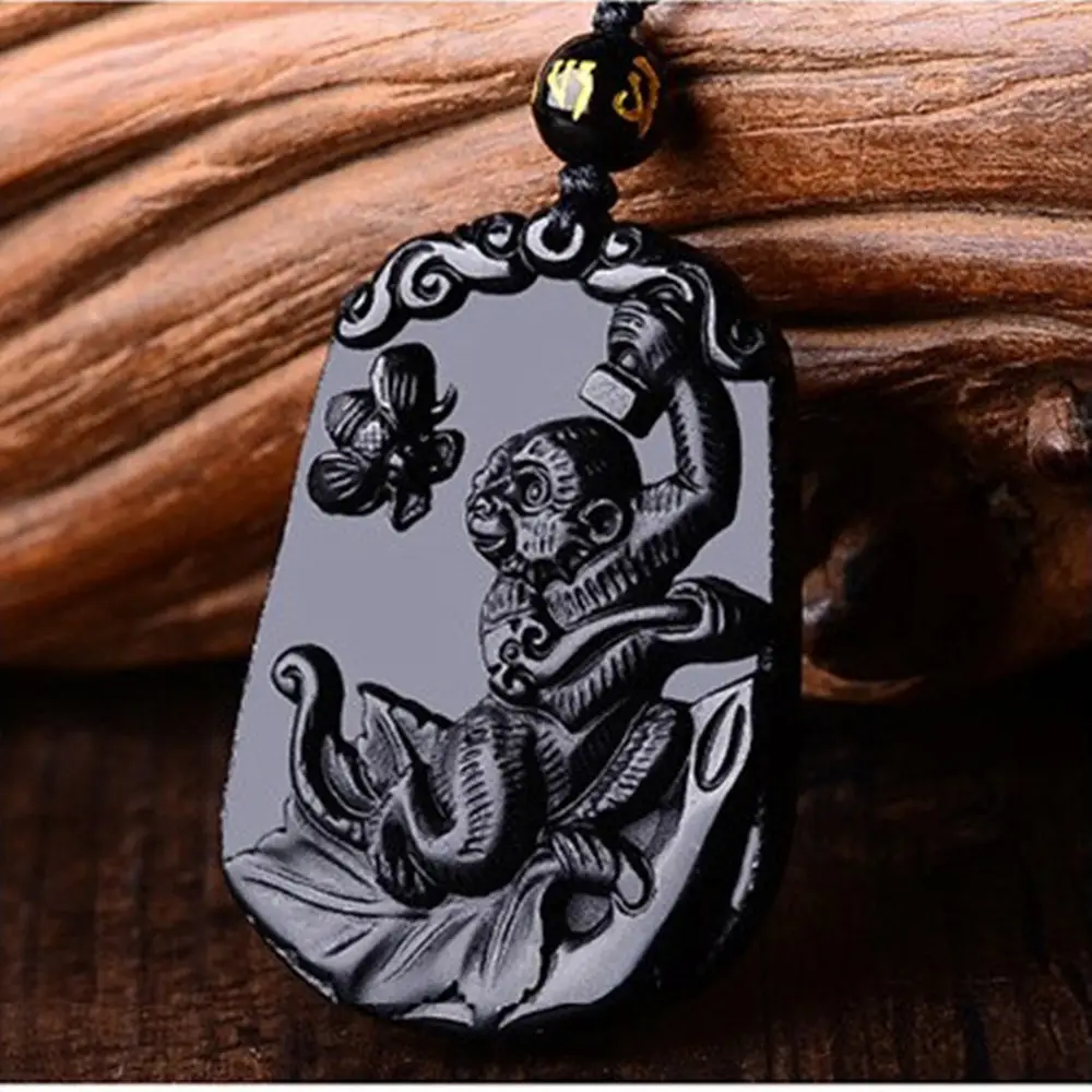 Twelve Zodiac Crystal Obsidian Pendants for Men Women - Image 2