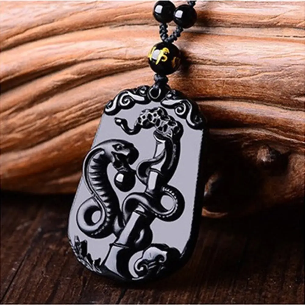 Twelve Zodiac Crystal Obsidian Pendants for Men Women - Image 4
