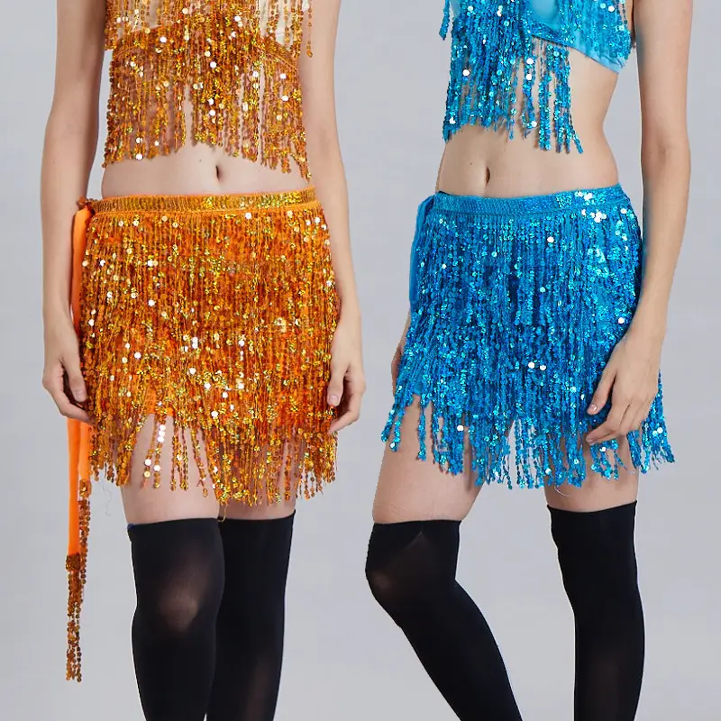Halloween Belly Dance Waist Chain Indian Dance Hip Towel Bosimi Sequins Tassel Hip Towel Stage ds Performance Dress - Image 21