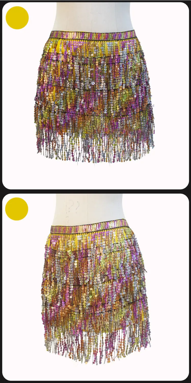 Halloween Belly Dance Waist Chain Indian Dance Hip Towel Bosimi Sequins Tassel Hip Towel Stage ds Performance Dress — feature 18