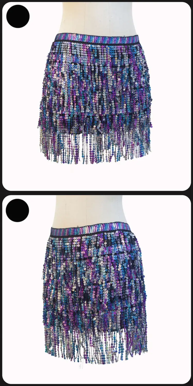 Halloween Belly Dance Waist Chain Indian Dance Hip Towel Bosimi Sequins Tassel Hip Towel Stage ds Performance Dress — feature 20