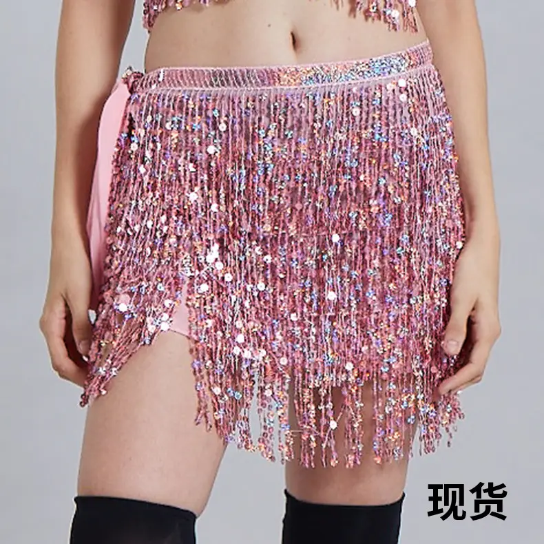 Halloween Belly Dance Waist Chain Indian Dance Hip Towel Bosimi Sequins Tassel Hip Towel Stage ds Performance Dress - Image 11