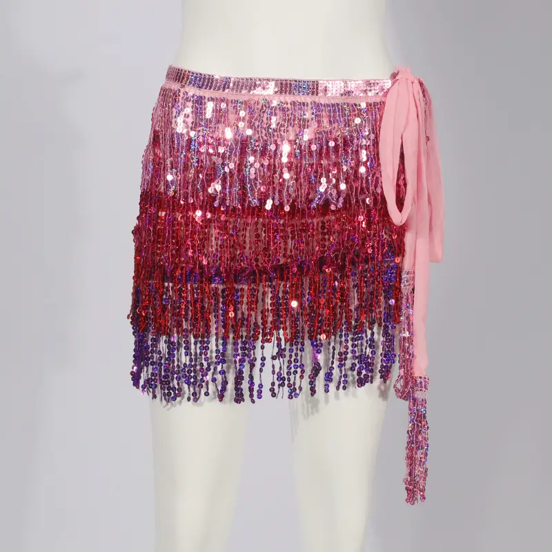 Halloween Belly Dance Waist Chain Indian Dance Hip Towel Bosimi Sequins Tassel Hip Towel Stage ds Performance Dress - Image 16