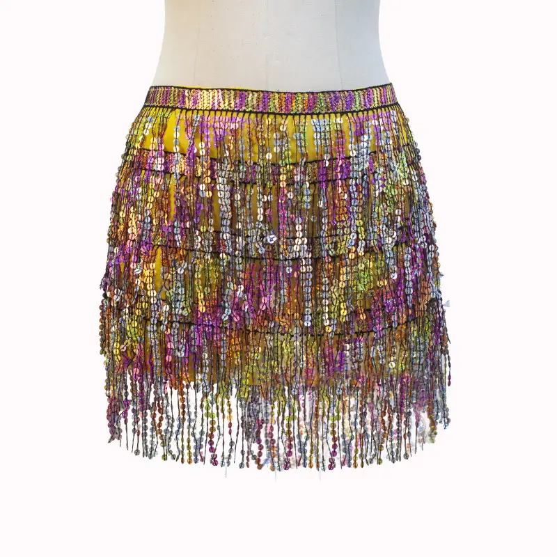 Halloween Belly Dance Waist Chain Indian Dance Hip Towel Bosimi Sequins Tassel Hip Towel Stage ds Performance Dress - Image 17