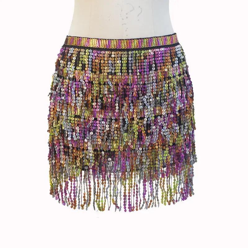 Halloween Belly Dance Waist Chain Indian Dance Hip Towel Bosimi Sequins Tassel Hip Towel Stage ds Performance Dress - Image 18