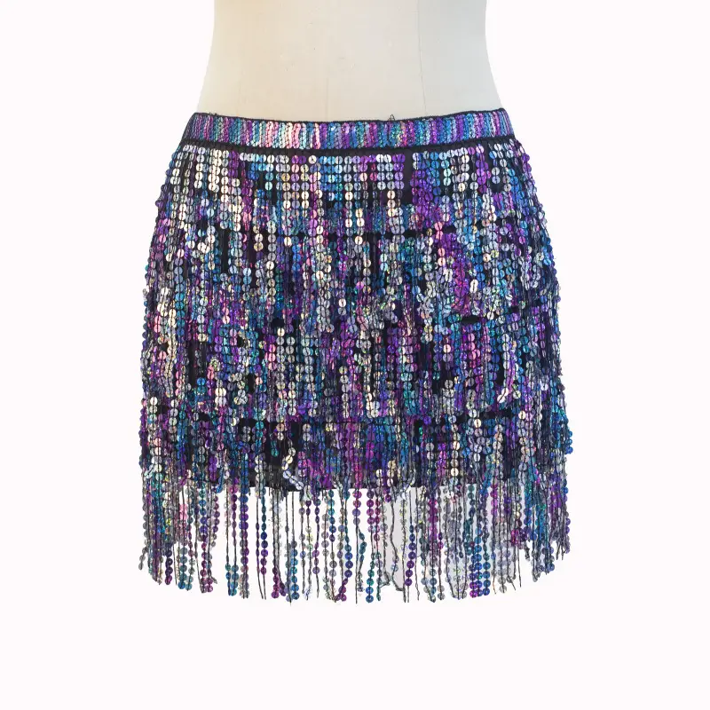 Halloween Belly Dance Waist Chain Indian Dance Hip Towel Bosimi Sequins Tassel Hip Towel Stage ds Performance Dress - Image 19