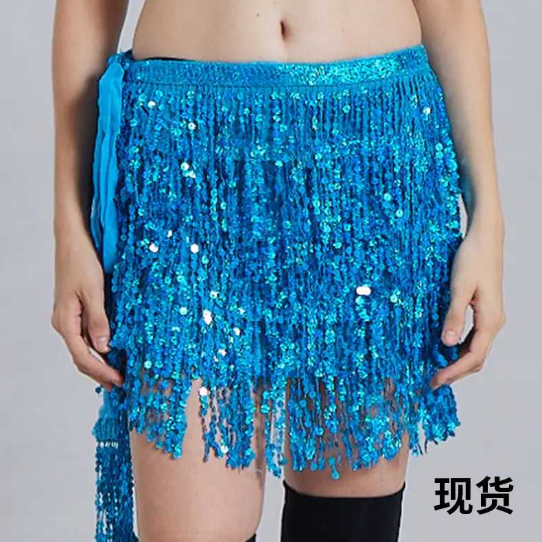 Halloween Belly Dance Waist Chain Indian Dance Hip Towel Bosimi Sequins Tassel Hip Towel Stage ds Performance Dress - Image 5