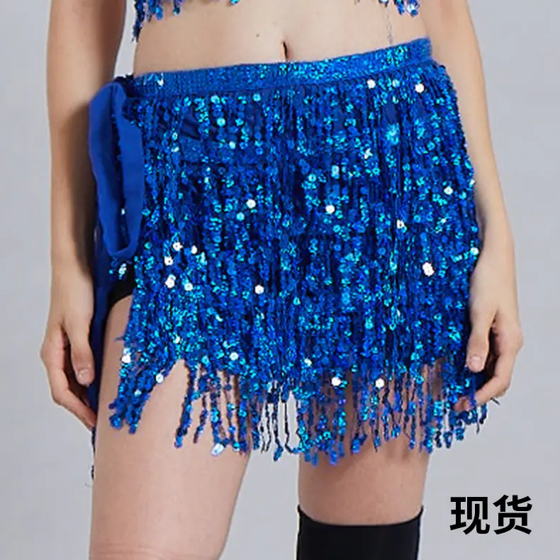 Halloween Belly Dance Waist Chain Indian Dance Hip Towel Bosimi Sequins Tassel Hip Towel Stage ds Performance Dress - Image 6
