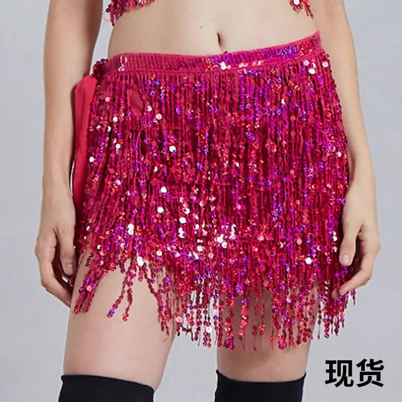 Halloween Belly Dance Waist Chain Indian Dance Hip Towel Bosimi Sequins Tassel Hip Towel Stage ds Performance Dress - Image 7