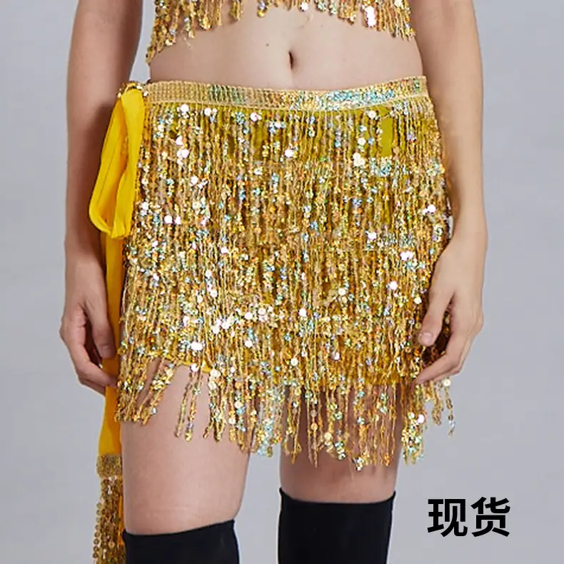 Halloween Belly Dance Waist Chain Indian Dance Hip Towel Bosimi Sequins Tassel Hip Towel Stage ds Performance Dress - Image 8