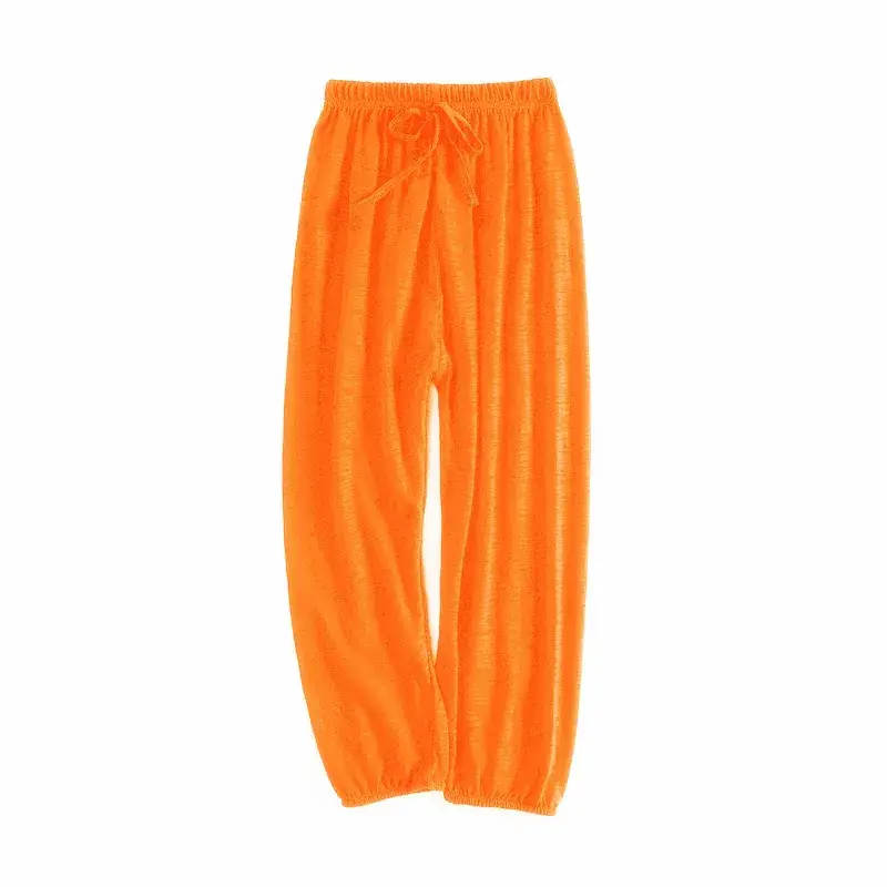 Children's Blue Slub Cotton Anti-Mosquito Trousers - Image 7