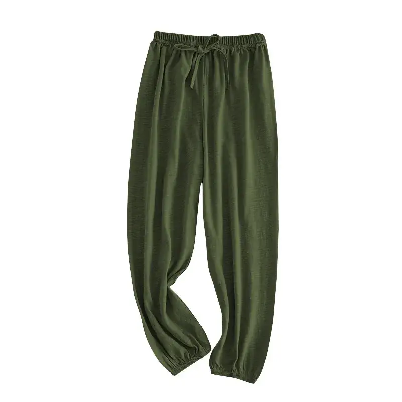 Children's Blue Slub Cotton Anti-Mosquito Trousers - Image 8
