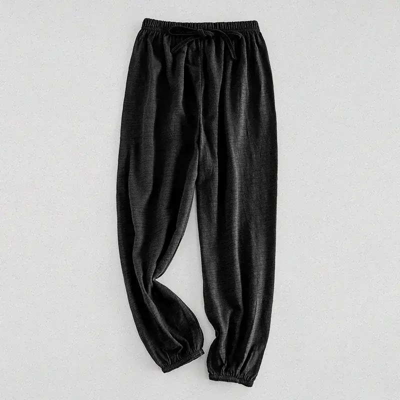 Children's Blue Slub Cotton Anti-Mosquito Trousers - Image 9