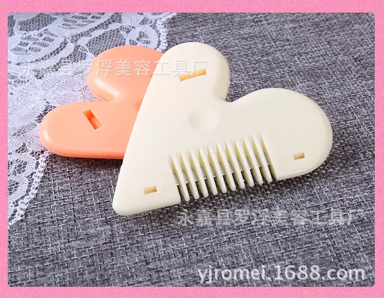 Mini Hair Comb Thinker Head for Girls Boys Pink Orange White — feature 3