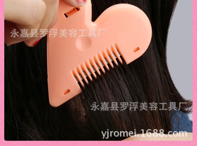 Mini Hair Comb Thinker Head for Girls Boys Pink Orange White — feature 5