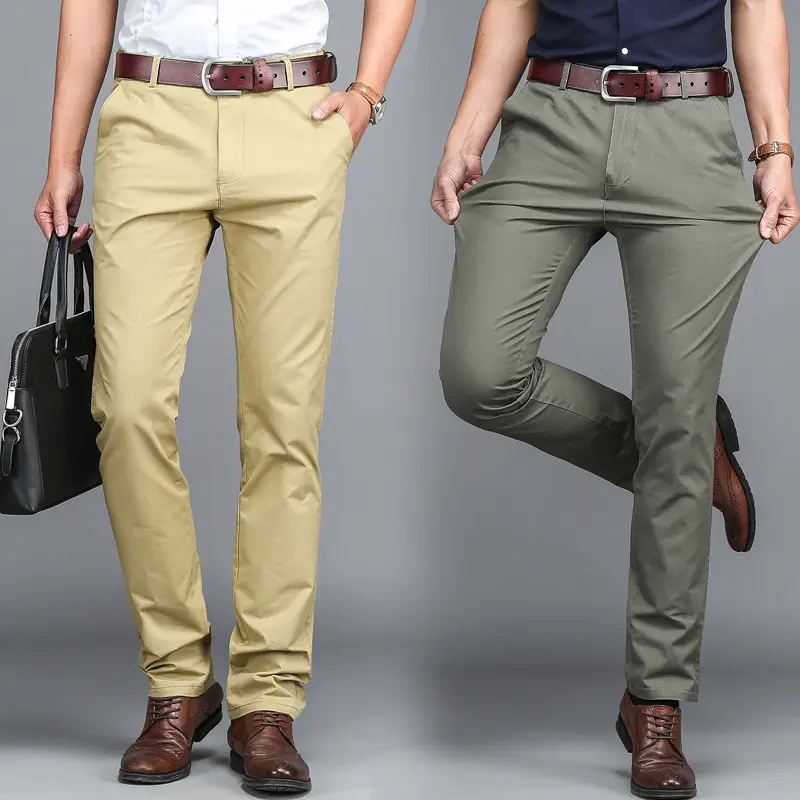 2026 Summer New Style Korean-Style Casual Pants for Young and Middle-Aged Men, Cotton Thin Straight-Leg Men's Long Pants Wholesale - Image 8