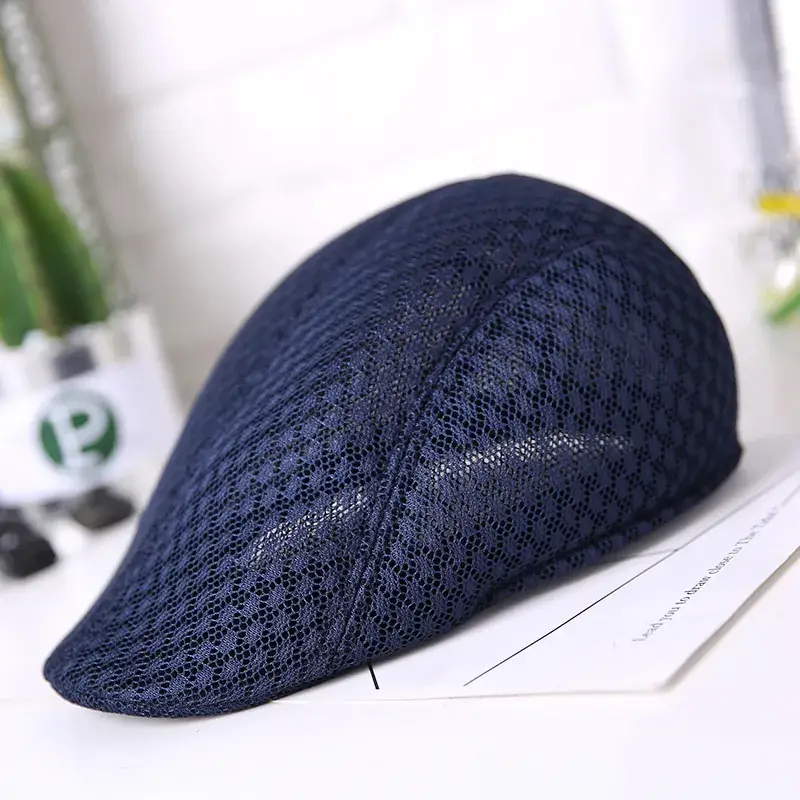 Men's Blue Mesh Hair Cap Wholesale Forward Cap