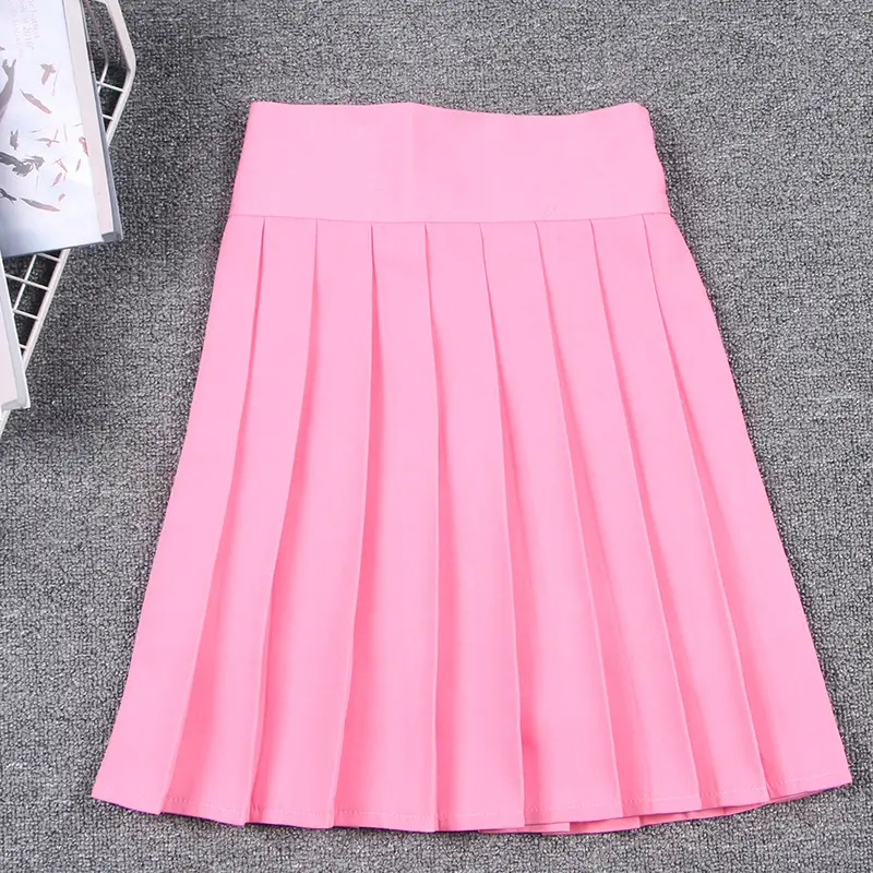 Brown Pleated Skirt High Waist Lining Pants - Image 4