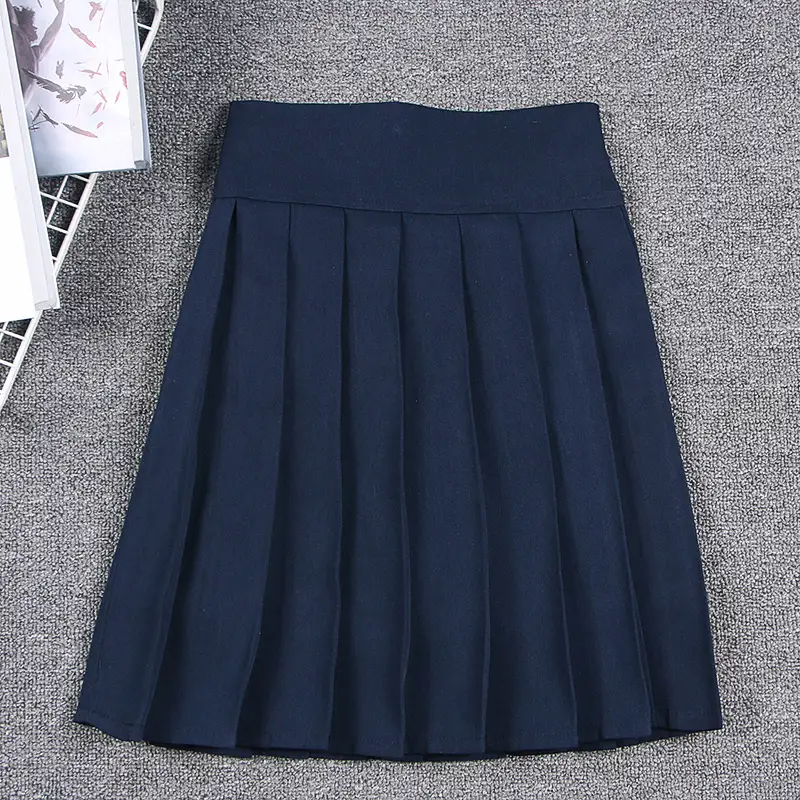 Brown Pleated Skirt High Waist Lining Pants - Image 5