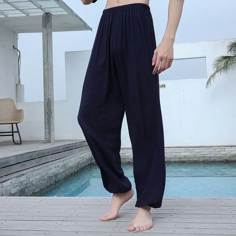 Men Women Cotton Silk Summer Trousers Solid Color Anti-Mosquito - Image 31