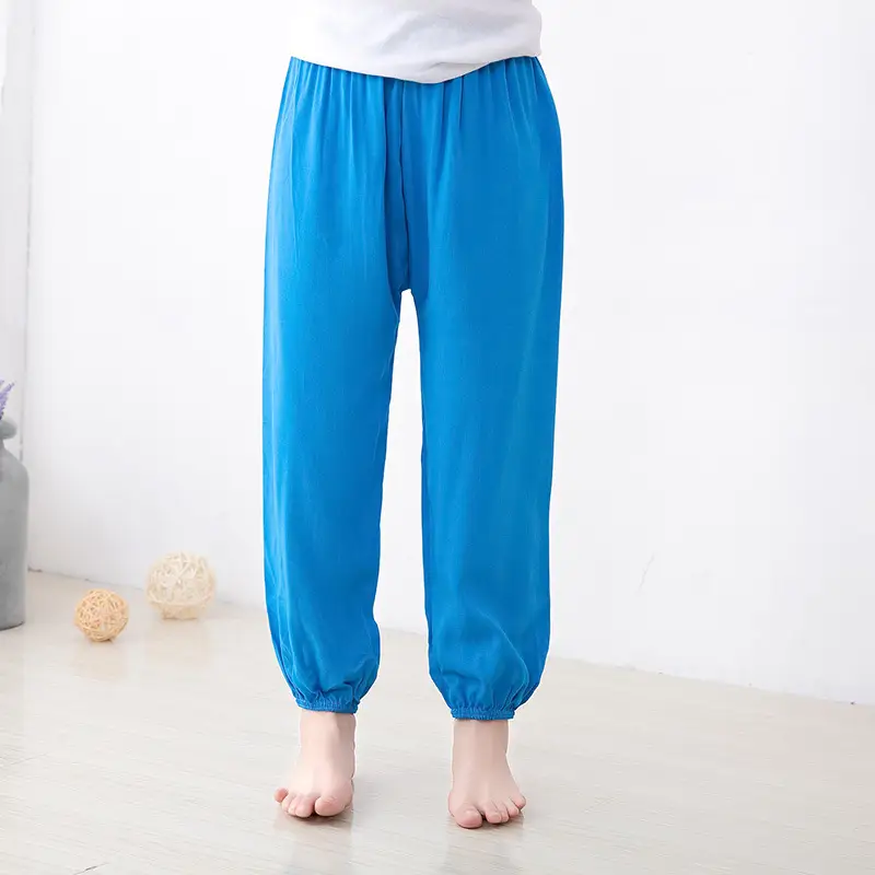Men Women Cotton Silk Summer Trousers Solid Color Anti-Mosquito - Image 6