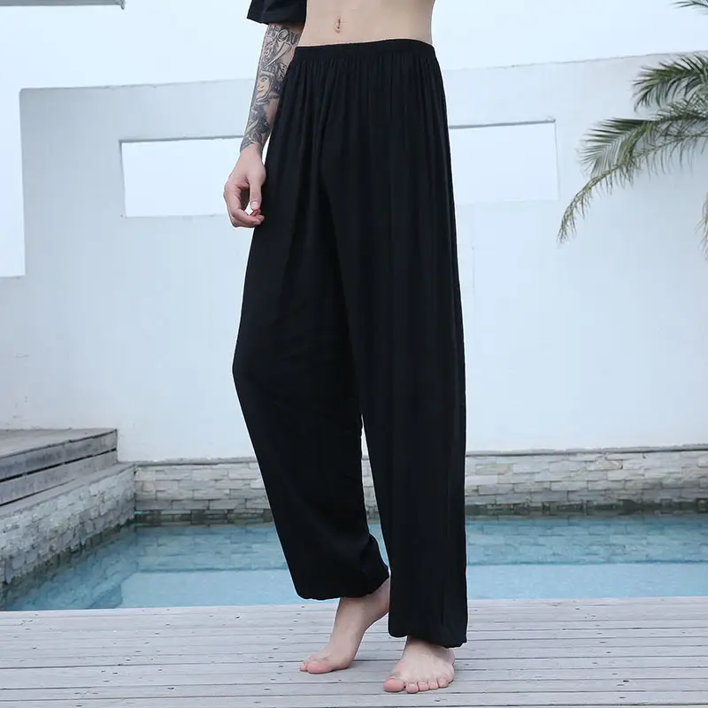Men Women Cotton Silk Summer Trousers Solid Color Anti-Mosquito - Image 30