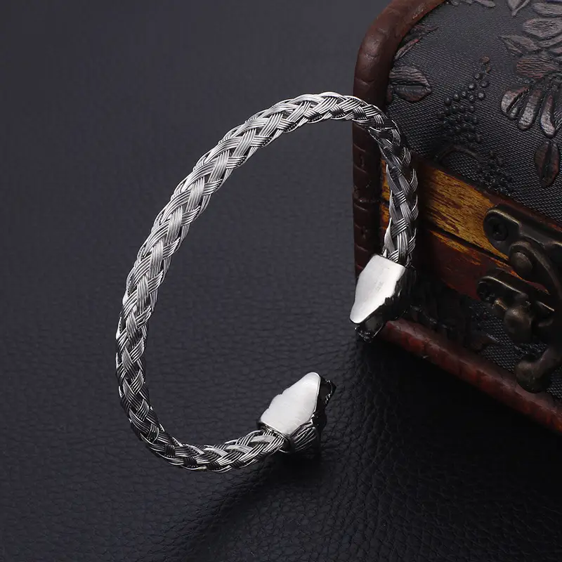 Stainless Steel Skull Opening Men's Bracelet Gold - Image 13