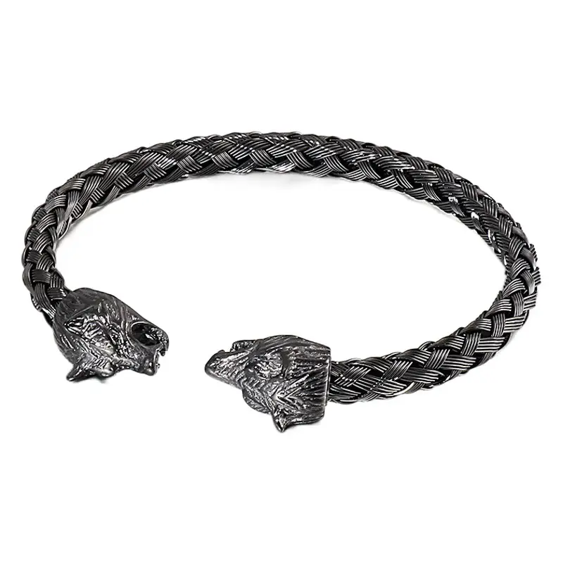 Stainless Steel Skull Opening Men's Bracelet Gold