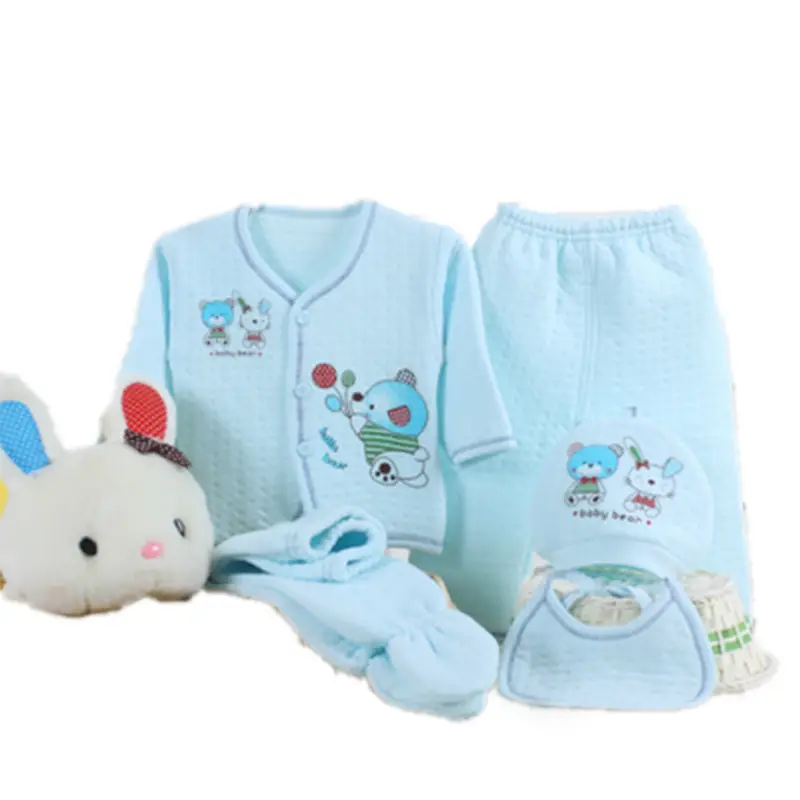 5-Piece Pink Cotton Baby Underwear Set for 0-3 Months