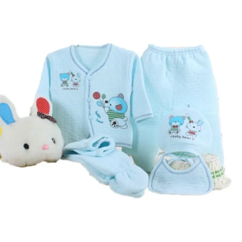 5-Piece Pink Cotton Baby Underwear Set for 0-3 Months