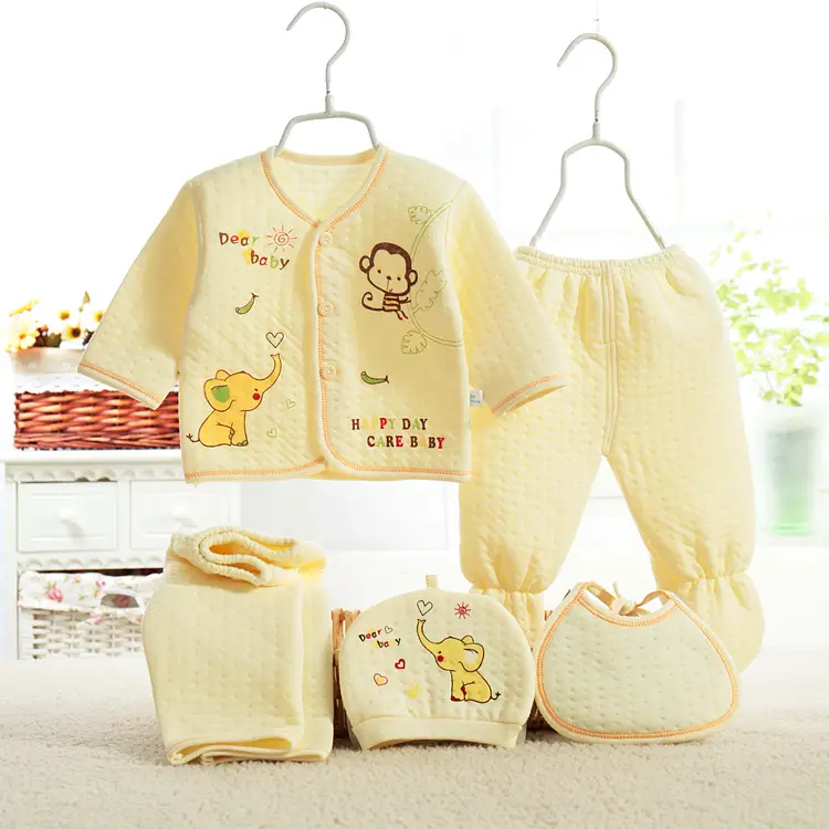 5-Piece Pink Cotton Baby Underwear Set for 0-3 Months