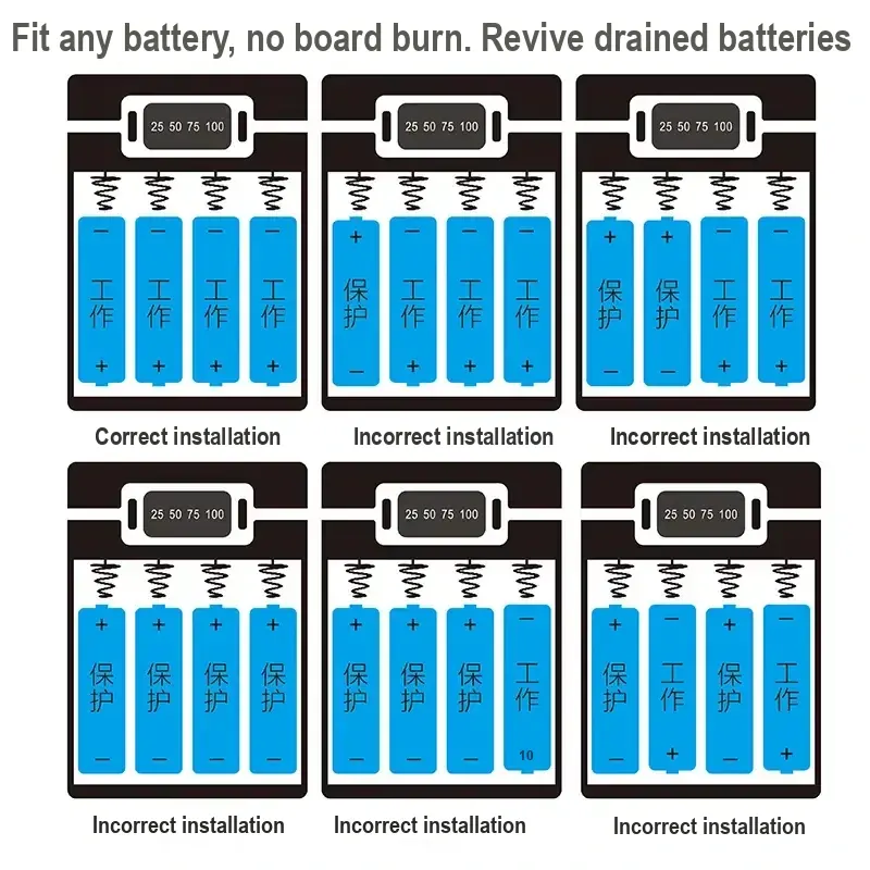 18650 Battery Power Bank Case, 10000mAh Marking