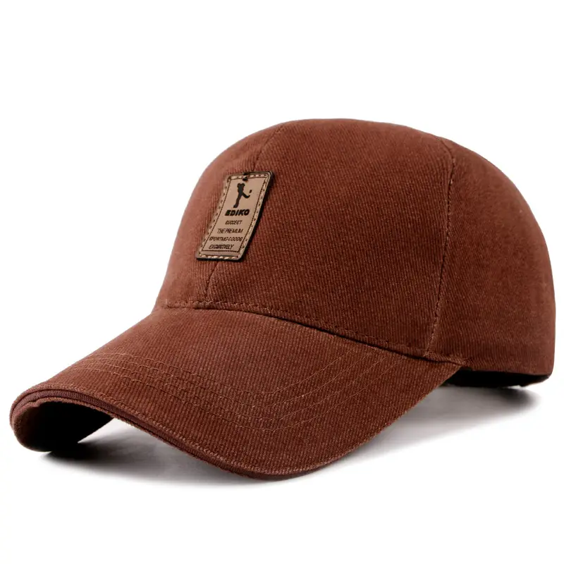 Men's Cotton Beige Peaked Baseball Cap Autumn - Image 2