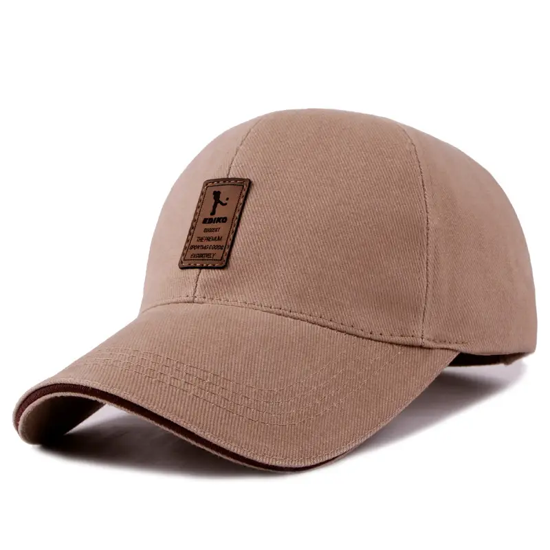 Men's Cotton Beige Peaked Baseball Cap Autumn - Image 3
