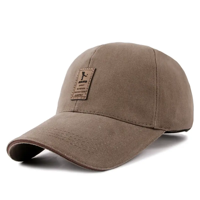 Men's Cotton Beige Peaked Baseball Cap Autumn - Image 4