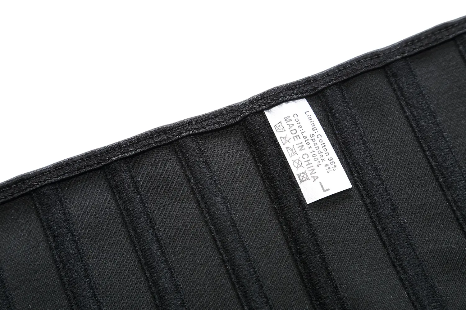 25" Black Latex Waist Trainer Shapewear Belt — feature 17