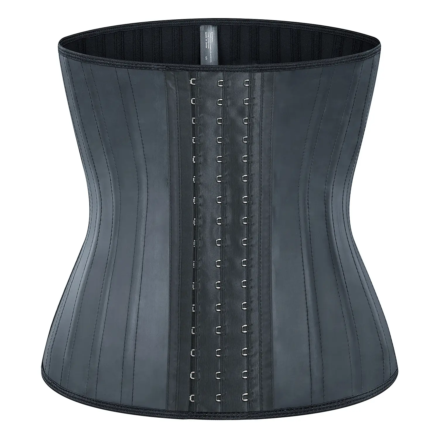 25" Black Latex Waist Trainer Shapewear Belt — feature 8
